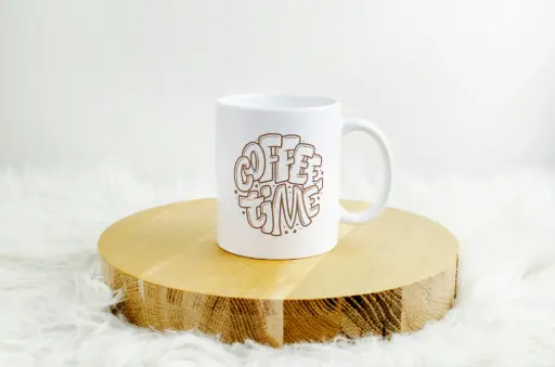 Coffee Time Typography Ceramic Mug
